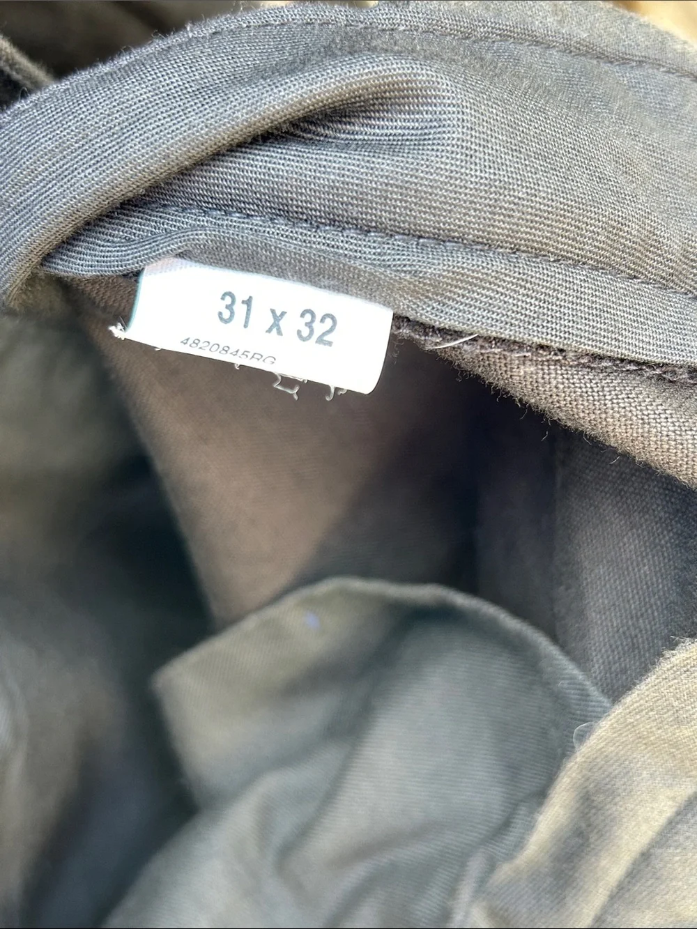 Vintage Polo Ralph Lauren Dress Trousers Mens 31x32 Linen Cotton Pleated Black - Picture 11 of 13